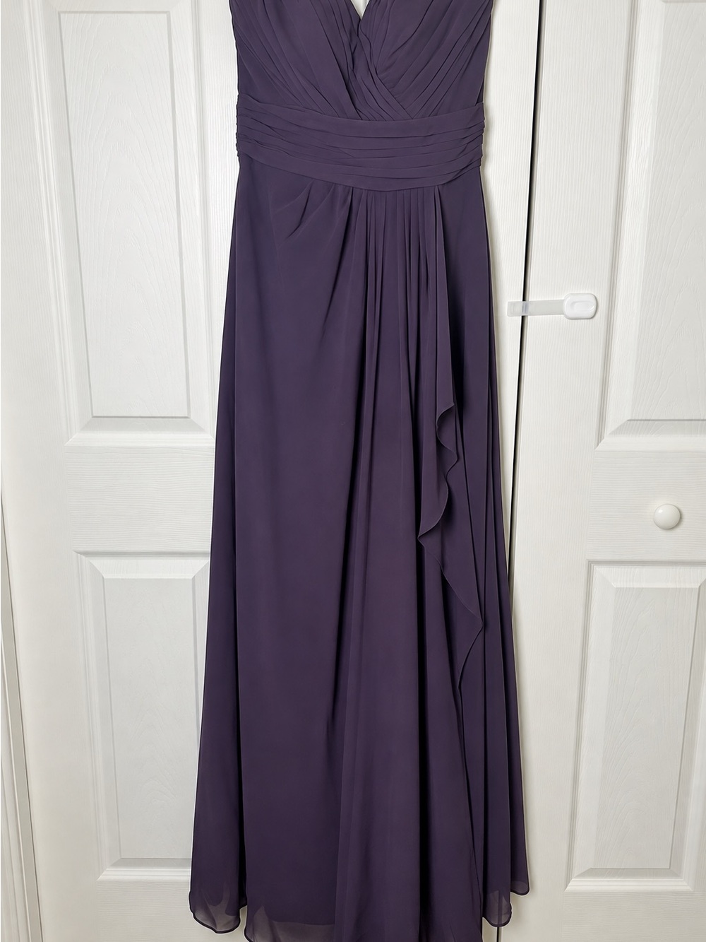 Bill Levkoff Purple Strapless Chiffon Formal Dress Size 8